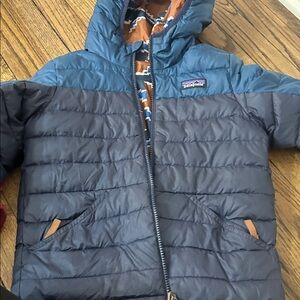 Patagonia Kids Two-Tone Blue Puffer Jacket